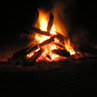 Campfire at night