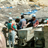 Miners at Potosi silver mines in Bolivia