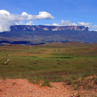 Mount Roraima was the inspiration for Conan Doyle's Lost World.  It marks the border between Venezuela, Brazil and Guyana - Venezuela